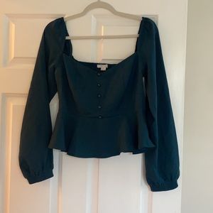 Large green crop top
